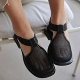 Mesh Detailed Elastic Women's Sandals