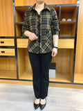 Women's Long Sleeve Plaid Shirt Jacket