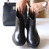 Women's Black Classic Elegant Ankle Boots