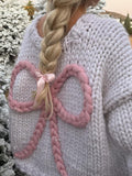 The Cutest Bow Chunky Knit Sweater