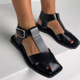 Ankle Cuff Flat Sole Sandals