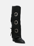 Canvas Flaps and Metal Eyelets Boots