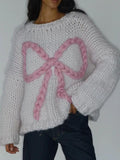 The Cutest Bow Chunky Knit Sweater