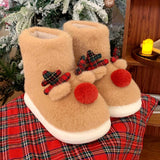 Christmas Elk Cotton Shoes Cute Snow Boots