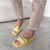 Women's Square Toe Flat Sandals
