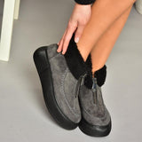 Thick-Soled Suede Plus Fleece Winter Boots