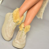 Thick-Soled Suede Plus Fleece Winter Boots