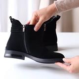 Women's Black Classic Elegant Ankle Boots