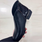 Chic Patchwork Leather Ankle Boots