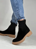 Women's Contrast Knitted Stretch Boots