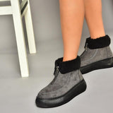 Thick-Soled Suede Plus Fleece Winter Boots