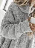 Aspen Cable Knit Oversized High-Neck Sweater