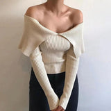 Apricot Long Sleeve Plain Sweater