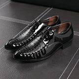 Men's Oxfords Crocodile Pattern Vintage Shoes