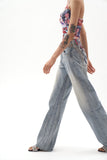 High waist wide legged jeans