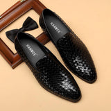 Italian Handwoven Breathable Leather Shoes