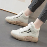 Fall/winter New Thick-soled Elastic Velcro Joker Cotton Shoes