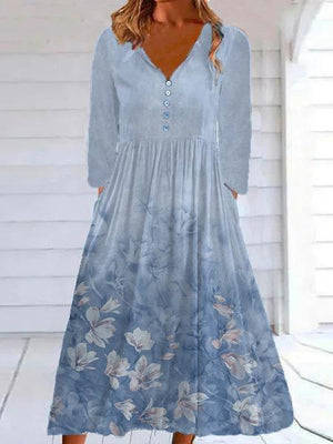 Short Sleeve Floral Print Casual Dress