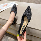 Sequined Soft-Sole Flat Casual Shoes