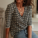 As Pretty As You Are Embroidered Blouse Mid Sleeve Top