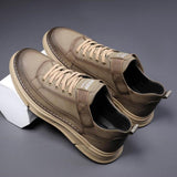 Soft sole leather men's shoes