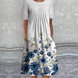 Floral Print Casual Short Sleeve Dress