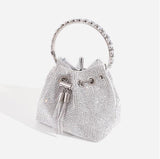 Shiny Bucket Bag With A Slant